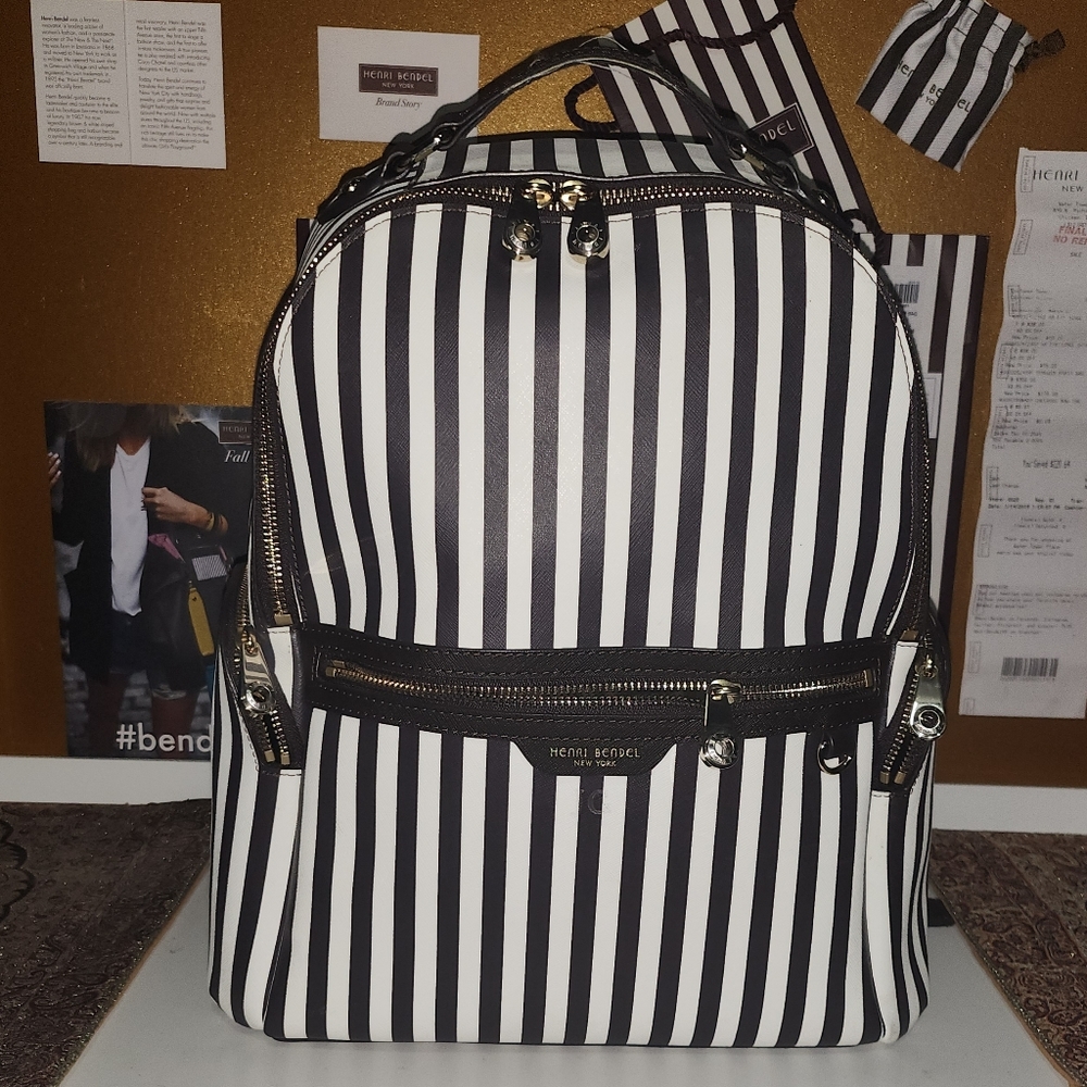 Henri Bendel Centennial Stripe Backpack